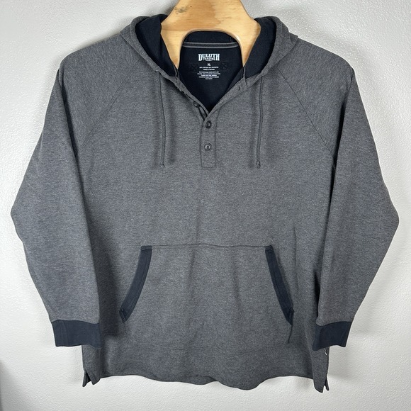Duluth Trading Co Other - Duluth Trading Co Doubletime Knit Henley Hoodie Gray Mens Size‎ XL Sweatshirt